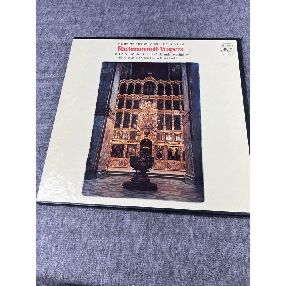 Rachmaninoff Vespers Op. 37 Vinyl Record 2xLP Melodiya Chorus Sacred Classical